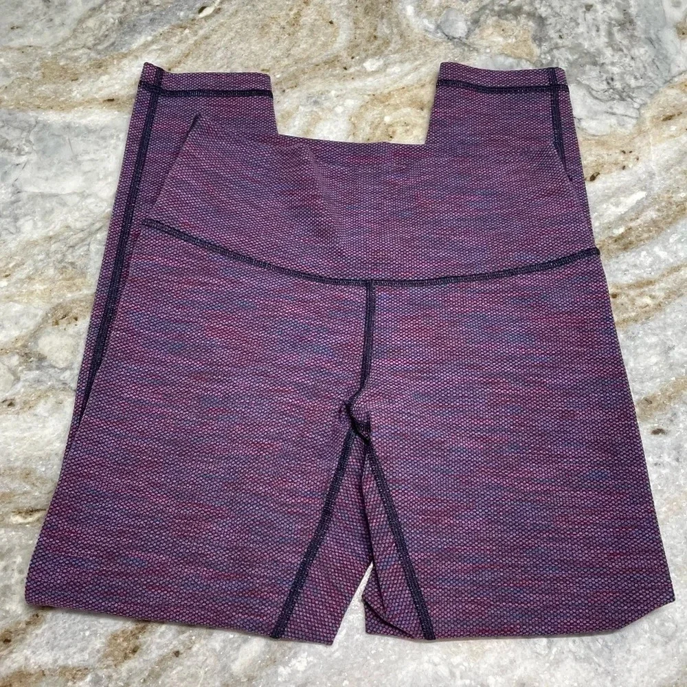 Lululemon Wunder Under Crop II Roll Down Leggings Diamond Jacquard Space Dye